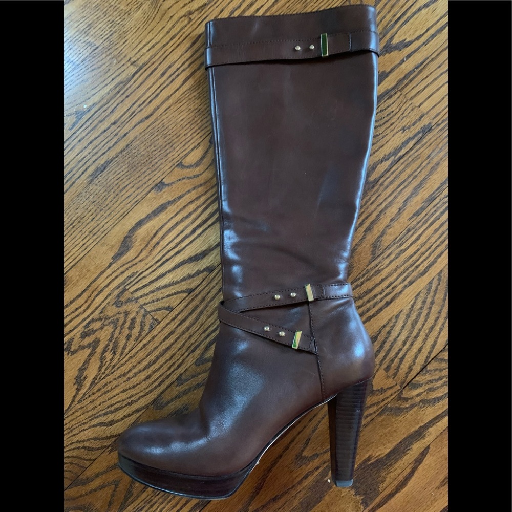 Cole Haan Chestnut Cara Tall Boot 9.5 w/ Nike Air
